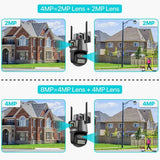 Outdoor WiFi PTZ Camera 8MP Dual - Lens 4K AI Tracking Dual Screen Night Vision - stepyours.com