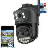 BESDER 5K 10MP WiFi PTZ Outdoor AI Human Detection CCTV Camera 4K IP66 - stepyours.com