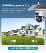 Shiwojia 6MP 4G Solar Security Camera Outdoor Surveillance