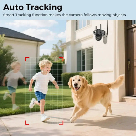 ANBIUX 4K 8MP WiFi Surveillance Camera Dual Lens Outdoor PTZ AI Human Detection - stepyours.com