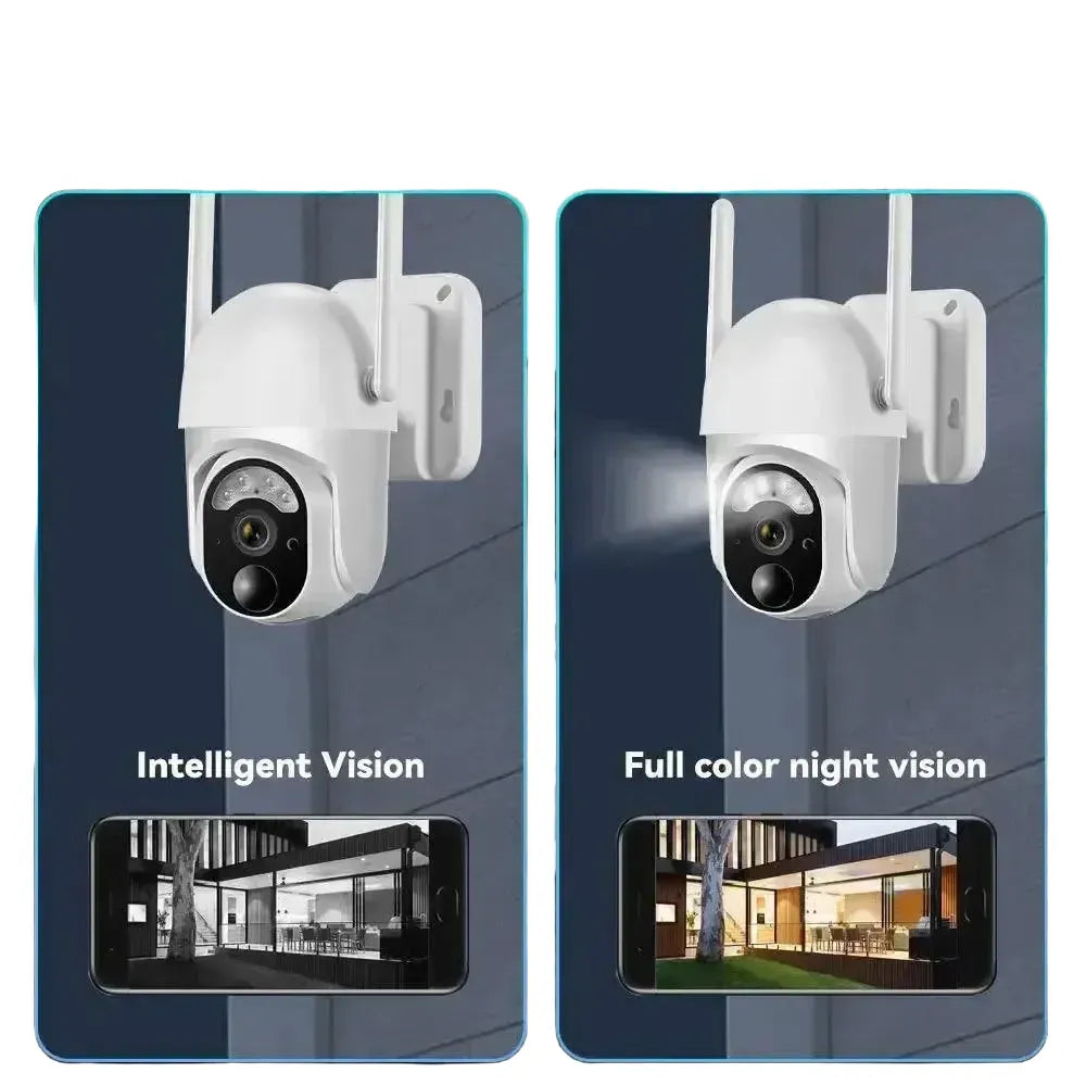 Smart Solar PTZ Outdoor Security Camera With Solar Power