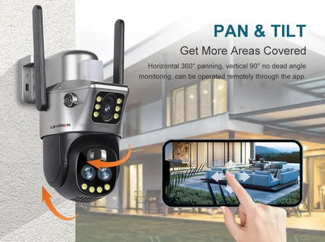 LS Vision Dual Screen Solar Camera 4G WiFi Outdoor Security 10X Zoom IP66 - stepyours.com