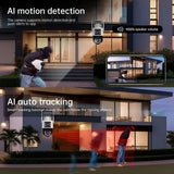 Smart PTZ WiFi Security Camera With AI Tracking Outdoor