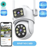 12MP Outdoor WiFi Camera - With 3 Lens PTZ AI Tracking For ICSEE App - stepyours.com