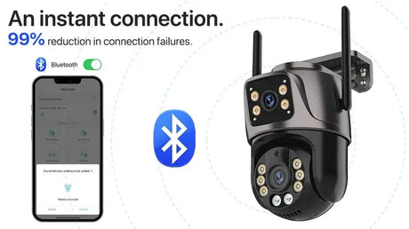 4K 8MP HD WiFi PTZ Camera Outdoor Dual Lens AI Tracking - Tredruns