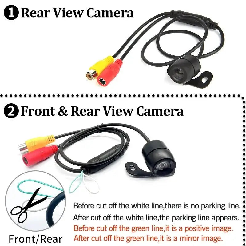Hippcron Front And Rear Reverse Camera Night Vision Waterproof Distance Scale - stepyours.com