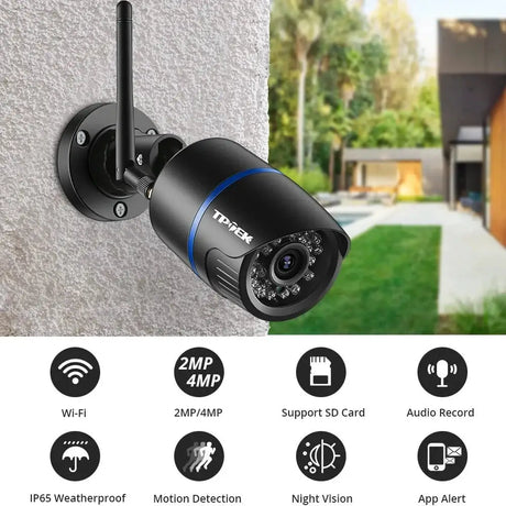 CamHi CamHipro 4MP Outdoor WiFi IP Camera - 2 - Way Audio Security Bullet - stepyours.com