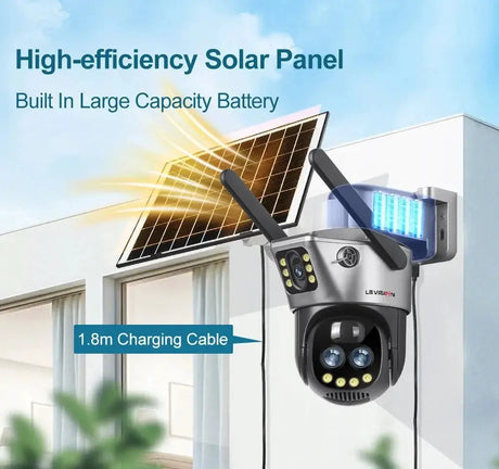 LS Vision Dual Screen Solar Camera 4G WiFi Outdoor Security 10X Zoom IP66 - stepyours.com