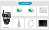 V380 Pro Solar Wifi Outdoor PTZ Dual Lens Camera Auto Tracking Hooks - stepyours.com