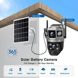 V380 Pro Solar Wifi Outdoor PTZ Dual Lens Camera Auto Tracking Hooks - stepyours.com