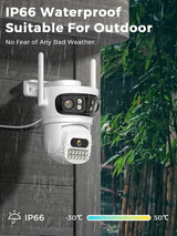12MP Outdoor WiFi Camera - With 3 Lens PTZ AI Tracking For ICSEE App - stepyours.com