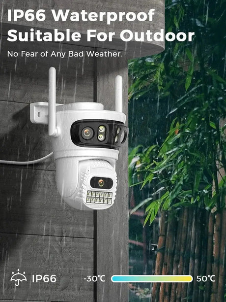 12MP Outdoor WiFi Camera - With 3 Lens PTZ AI Tracking For ICSEE App - stepyours.com