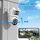 BESDER 10MP Dual - Lens Outdoor WiFi IP Camera - Auto - Tracking and Night Vision - stepyours.com