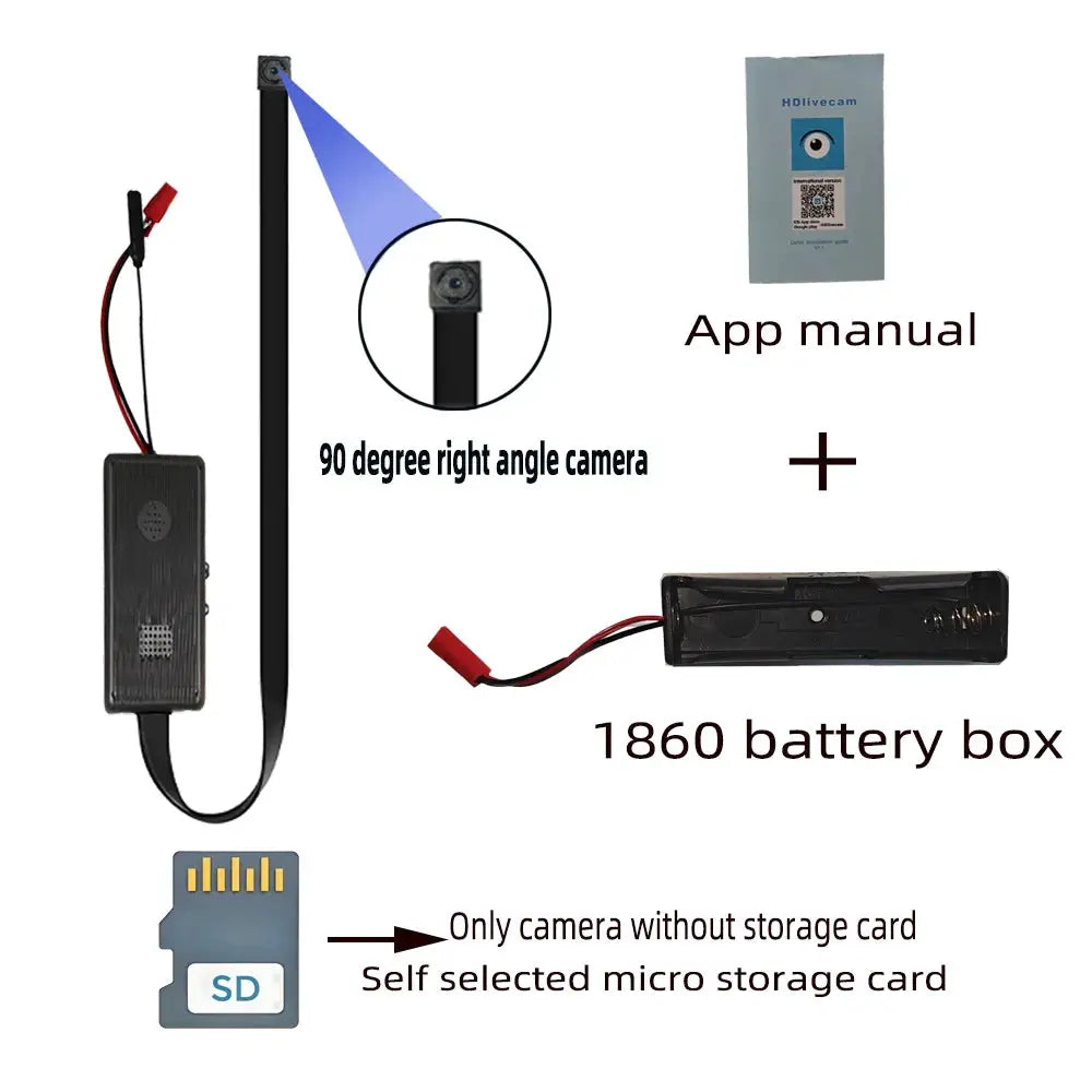 4KFHD, WIFI Miniature Camera, Supports APP Remote Viewing, Motion Detection, Loop Storage, Portable 1080P Small Camera