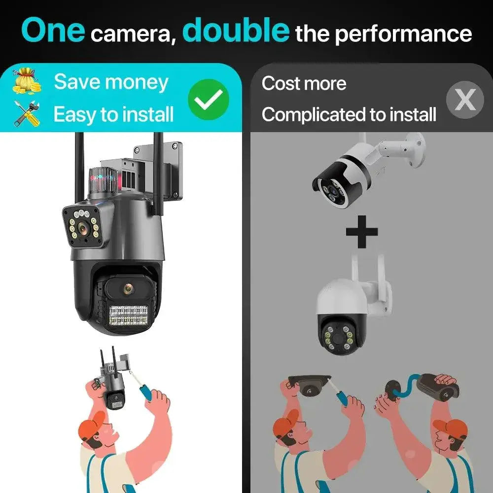 Outdoor Smart Security Camera AI Auto Tracking Night Vision