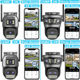 20MP Outdoors WiFi PTZ Security Camera - AI Human Detection and 10X Zoom Hooks by stepyours.com