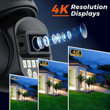 BESDER 5K 10MP WiFi PTZ Outdoor AI Human Detection CCTV Camera 4K IP66 - stepyours.com