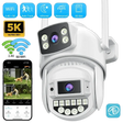 8MP 4K PTZ WiFi Camera - Dual Lens With Dual Screen AI Tracking Surveillance - stepyours.com