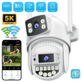 8MP 4K PTZ WiFi Camera - Dual Lens With Dual Screen AI Tracking Surveillance - stepyours.com