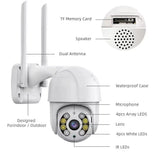 8MP 4K PTZ Camera AI Auto Tracking Color Night Vision Outdoor WiFi IP Cam - stepyours.com