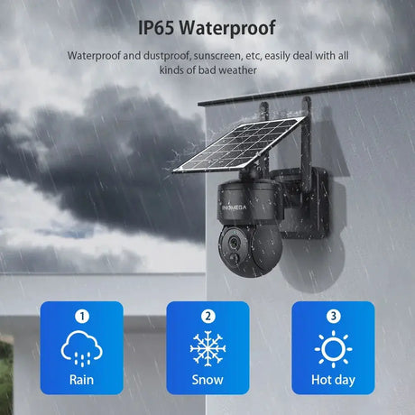 INQMEGA 3MP HD Outdoor Wifi 4G Mini Solar Battery PTZ Camera
