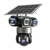 V380Pro 3 Lens WiFi Solar Camera 360 Outdoor Waterproof Security - stepyours.com