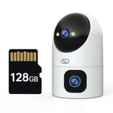 4K Dual Lens Security Camera Night Vision Tracking System