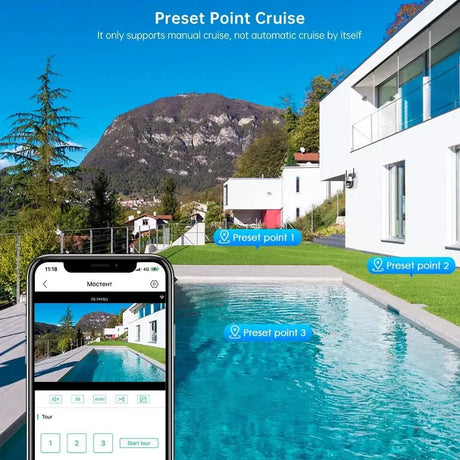 8MP 4K PTZ WiFi Outdoor Camera - Dual Lens AI Tracking for Enhanced Security - stepyours.com