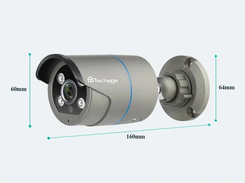 Techage AI PoE 4K Outdoor Security Camera With Two Way Audio For NVR - stepyours.com