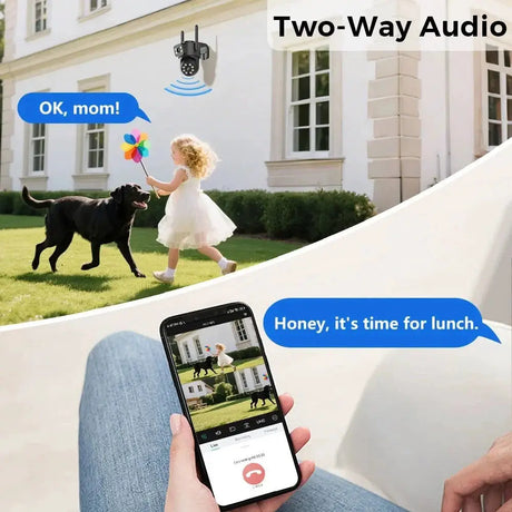 ANBIUX 4K 8MP WiFi Surveillance Camera Dual Lens Outdoor PTZ AI Human Detection - stepyours.com
