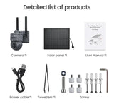 INQMEGA Solar PTZ Camera 5MP 4MP Wireless 4G SIM Outdoor Use