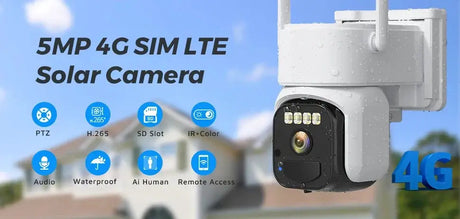BESDER 15MP WiFi PTZ Outdoor Camera - Dual Screen, 10X Zoom, AI Human Detection by stepyours.com