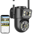 ANBIUX 8MP Dual Lens WiFi Camera - AI Human Detection Outdoor PTZ Security - stepyours.com