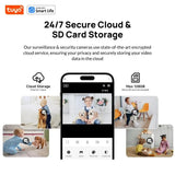 3MP HD Tuya Smart Indoor Outdoor Security Camera With Color Night Vision - stepyours.com