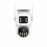 Dual Lens Outdoor Security Camera AI Tracking Waterproof