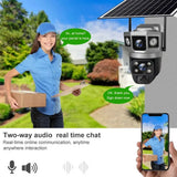 V380 Pro Solar Wifi Outdoor PTZ Dual Lens Camera Auto Tracking Hooks - stepyours.com