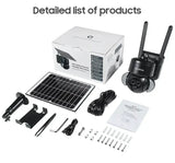 Shiwojia 6MP Solar Camera With 4G Sim Card Outdoor 12X Zoom