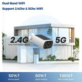 Alevio 2.5K Outdoor Solar Camera Wireless AI Security With Night Vision Hooks - stepyours.com
