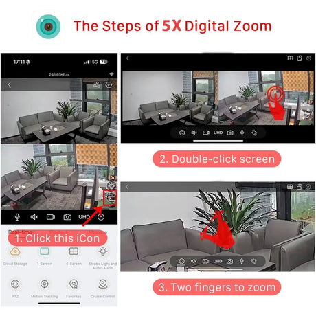 Abuntu Outdoor WiFi Camera - 8MP 4K Dual Lens With AI Human Detection Hooks - stepyours.com