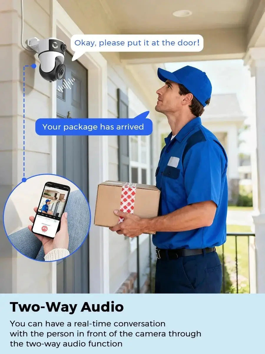 O - KAM 10MP Dual Lens PTZ WiFi Camera - AI Humanoid Detection and Auto Tracking - stepyours.com