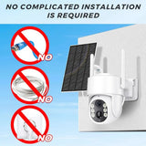 Abuntu 5MP Solar Outdoor Camera - Wireless WiFi with 7800mAh Battery Hooks - stepyours.com