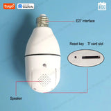 Tuya 1080P 2.4G E27 WiFi Bulb Surveillance Camera Night Vision Two Way Audio - stepyours.com