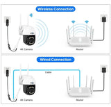Hiseeu 4K 8MP PTZ WiFi IP Camera With 8X Zoom Night Vision And Smart Detection - stepyours.com