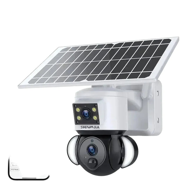 Shiwojia 6MP 4G Solar Security Camera Outdoor Surveillance