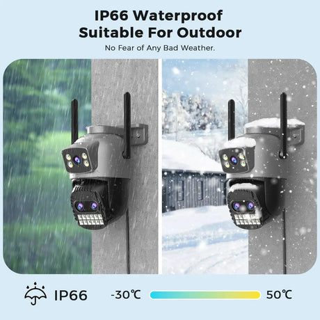 Abuntu 15MP 8K PTZ WiFi Outdoor Camera - 10X Zoom AI Human Detection - stepyours.com