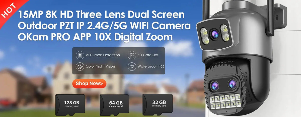 20MP Outdoors WiFi PTZ Security Camera - AI Human Detection and 10X Zoom Hooks by stepyours.com