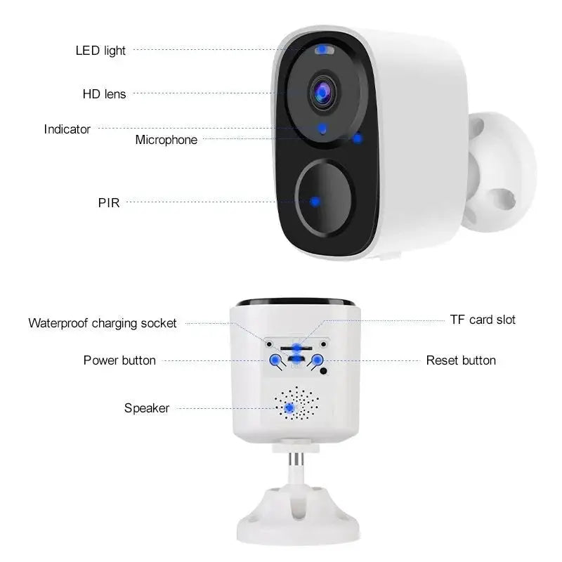 Vstarcam CB54 TZ 2K Solar Wireless Battery Security Camera With PIR Motion Alarm - stepyours.com