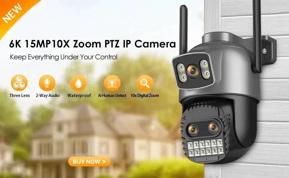 Okam Pro 15MP WiFi Outdoor Camera Auto Tracking 5X Digital Zoom PTZ Surveillance - stepyours.com