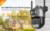 Okam Pro 15MP WiFi Outdoor Camera Auto Tracking 5X Digital Zoom PTZ Surveillance - stepyours.com