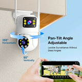 10MP Dual Lens Tuya WiFi Camera PTZ Outdoor 4K Security Camera With AI Tracking - stepyours.com